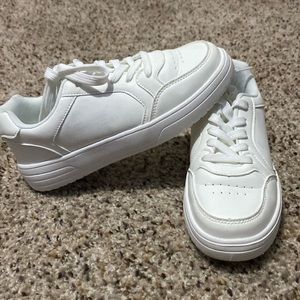 All white tennis shoes